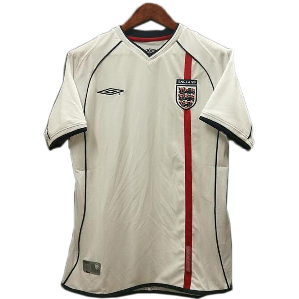 England Retro Soccer Jersey White Men's Sportwear Football Shirt 2002